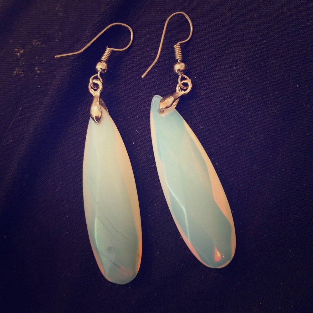 Moonstone drop earrings